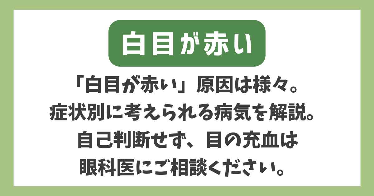 白目が赤い