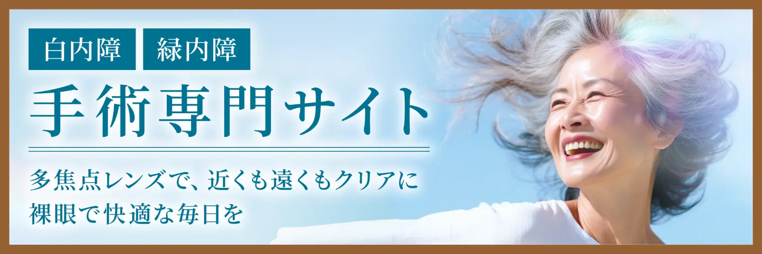 白内障・緑内障、手術専門サイト
